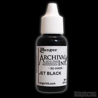 Заправка для архивных чернил Ranger - Archival Ink - Jet Black - ScrapUA.com