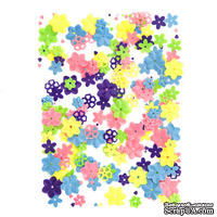 Пайетки Flowers цветочки, 20 г, TM dpCraft (Dalprint)