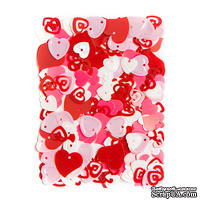 Пайетки Hearts сердечки, 15 г, TM dpCraft (Dalprint) - ScrapUA.com