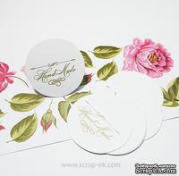 Набор высечек от Евгения Курдибановская ТМ - Теги "HandMade" (круглые), 10 шт.