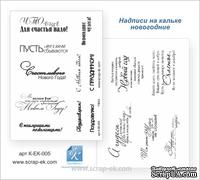 Набор надписей на кальке от Евгения Курдибановская ТМ - "С новым годом" , А5, 2 листа