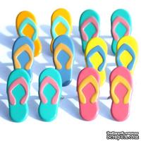 Набор брадсов Eyelet Outlet - Big Flip Flop Brads, 12 штук