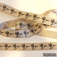 Лента Eyelet Outlet - Mallard Ribbon Tan, ширина 18 мм, длина 90 см