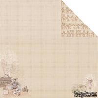 Лист двусторонней скрапбумаги Fabscraps - Baby Bear Double-Sided Cardstock - Story Bear 1, 30х30 см
