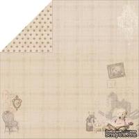 Лист двусторонней скрапбумаги Fabscraps - Baby Bear Double-Sided Cardstock - Story Bear 2, 30х30 см