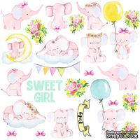 Лист с карточками для вырезания. Набор Little elephant, ТМ Фабрика Декора - ScrapUA.com