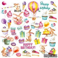 Лист с картинками для вырезания Sweet Birthday 20x20 см, ТМ Фабрика Декора - ScrapUA.com