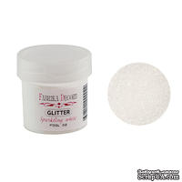 Глиттер белый мерцающий 20 ml, сухой