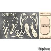 Набор чипбордов TM Fabrika Decoru Botany Spring 1, FDCH-307, цвет молочный