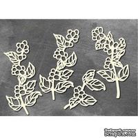 Набор чипбордов Winter botanical diary 755, 10х15 см, цвет молочный, ТМ Фабрика Декора