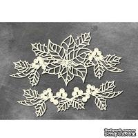Набор чипбордов Winter botanical diary 762, 10х15 см, цвет молочный, ТМ Фабрика Декора