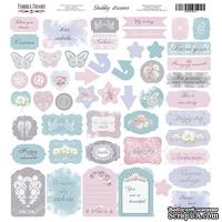 Лист с высечками, коллекция Shabby dreams,  30,5х30,5см, ТМ Фабрика Декора - ScrapUA.com