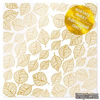 Ацетатный лист с фольгированием Golden Leaves, ТМ Фабрика Декора