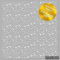Ацетатный лист с фольгированием White Stars, ТМ Фабрика Декора