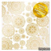 Ацетатный лист с фольгированием Golden Napkins, ТМ Фабрика Декора - ScrapUA.com