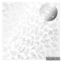 Ацетатный лист с фольгированием Silver Branches 30,5х30,5 см, ТМ Фабрика Декора
