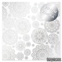Лист кальки (веллум) с фольгированием Silver Napkins, ТМ Фабрика Декора