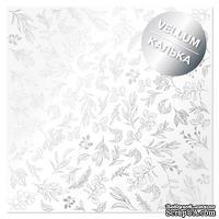 Лист кальки (веллум) с фольгированием Silver Branches 30,5х30,5 см, ТМ Фабрика Декора - ScrapUA.com