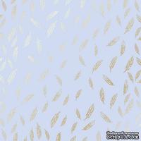 Лист односторонней бумаги с фольгированием Golden Feather Purple, ТМ Фабрика Декора