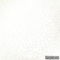 Лист односторонней бумаги с фольгированием Golden Mini Drops White, ТМ Фабрика Декора - ScrapUA.com