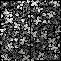 Аркуш одностороннього паперу зі срібним тисненням, дизайн Silver Winterberries Black, 30,5см х 30,5см, ТМ Фабрика Декору