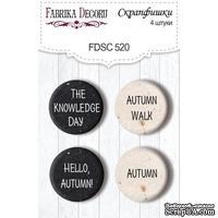 Скрапфишки набор 4шт Autumn botanical diary EN 520, ТМ Фабрика Декора. - ScrapUA.com
