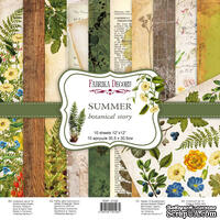 Набір скраппаперу Summer botanical story 30x30см, ТМ Фабрика Декору - ScrapUA.com