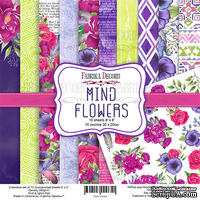 Набор скрапбумаги Mind Flowers 20x20см, ТМ Фабрика Декору - ScrapUA.com