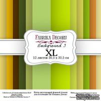 Набор скрапбумаги - Backgrounds 3 XL, 30,5x30,5 см, ТМ Фабрика Декора - ScrapUA.com
