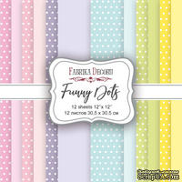 Набор скрапбумаги Funny Dots, 30,5x30,5см, Фабрика Декору - ScrapUA.com
