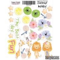 Набор наклеек (стикеров) 037 - Summer holiday-1, ТМ Фабрика Декора - ScrapUA.com