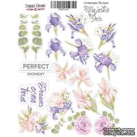 Набор наклеек (стикеров) 041 - Majestic Iris, ТМ Фабрика Декора - ScrapUA.com