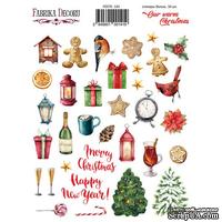 Набор наклеек (стикеров) 34 шт Our warm Christmas 141, ТМ Фабрика Декора - ScrapUA.com