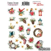 Набор наклеек (стикеров) 26 шт Our warm Christmas 142, ТМ Фабрика Декора - ScrapUA.com