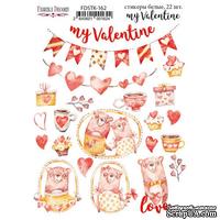 Набор наклеек (стикеров) 22 шт My Valentine #162, ТМ Фабрика Декора - ScrapUA.com