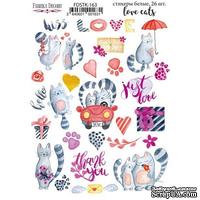 Набор наклеек (стикеров) 26 шт Love cats #163, ТМ Фабрика Декора - ScrapUA.com