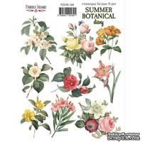 Набор наклеек (стикеров) 9 шт Summer botanical diary  189, ТМ Фабрика Декора - ScrapUA.com