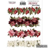 Набор наклеек (стикеров) 4 шт Peony passion 222, ТМ Фабрика Декора - ScrapUA.com