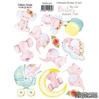 Набор наклеек (стикеров) 11шт My cute Baby elephant girl 239, ТМ Фабрика Декора - ScrapUA.com
