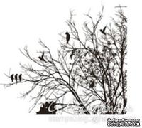 Акриловый штамп FL019 Дерево, размер 6,1 * 4,8 см