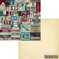 Лист двусторонней скрапбумаги Fancy Pants - Timbergrove Bits-n-Pieces Paper, 30х30 см