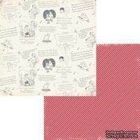 Лист двусторонней скрапбумаги Fancy Pants - Be.Loved Sentiments Paper, 30х30 см