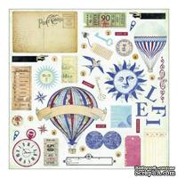 Высечки из чипборда на клеевой основе Farm House - Fair Skies Chipboard - Dusk