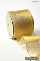 Широкая золотая металлизированная лента Gold Metallic, ширина - 64 мм, длина 90 см - ScrapUA.com