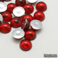 Прозрачные капли Crimson, 6x3мм, цвет красный, 20 шт. - ScrapUA.com
