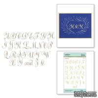 Пластины для фольгирования от Spellbinders - Copperplate Majuscules Glimmer Hot Foil Plate PA Scribe Collection
