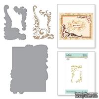 Пластины для фольгирования от Spellbinders - Gilded Leaves Shaped Panel Glimmer Hot Foil Plate The Gilded Age by Becca Feeken