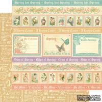 Лист двусторонней скрапбумаги Graphic 45 - Sweet Sentiments - Spring Has Sprung, 30х30 см