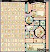 ЦЕНА СНИЖЕНА! Набор наклеек Graphic 45 - Sweet Sentiments - Stickers