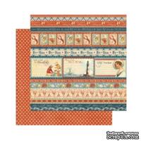 Лист скрапбумаги Graphic 45 - By the Sea - Splash, 30х30 см, двусторонняя - ScrapUA.com
